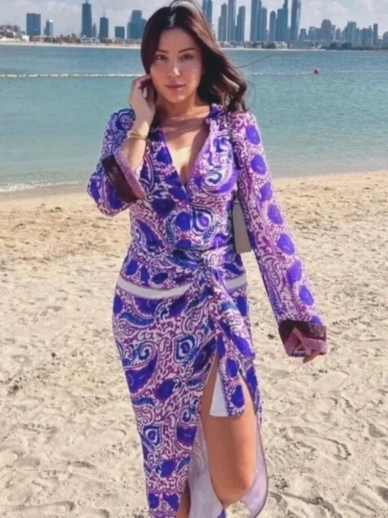 Zara 2 Piece Co-Ord Matching Blogger Fav Viral Paisley Pareo Skirt & Top NEW - Picture 9 of 15